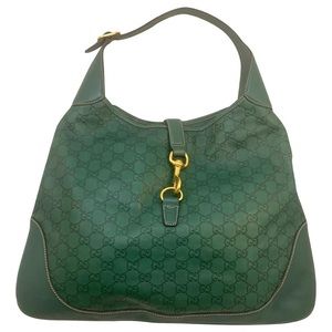 Large turquoise leather Jackie Gucci purse
